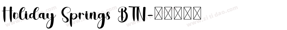 Holiday Springs BTN字体转换